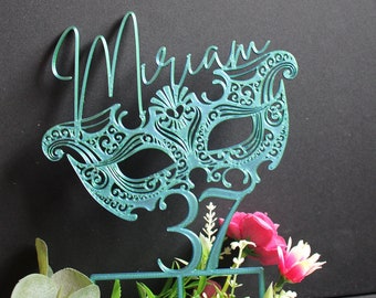 Lot De 24 Décorations Cupcakes Masques De Mascarade Noir Et Doré Pailletés - Parfait Pour Fêtes Prénatales, Anniversaires Et Mardi Gras