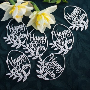 3D Printed Easter Cupcake Toppers: Reusable Easter Decor, Gift Tags (Set of 6)