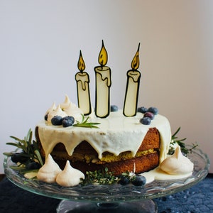 Candela Topper torta, Topper torta di compleanno, Topper torta candela pop art, Topper torta in stile fumetto, Arredamento tendenza cartoni animati, stampato in 3d