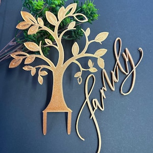 Gepersonaliseerde stamboomtaarttopper: 3D-geprint silhouet