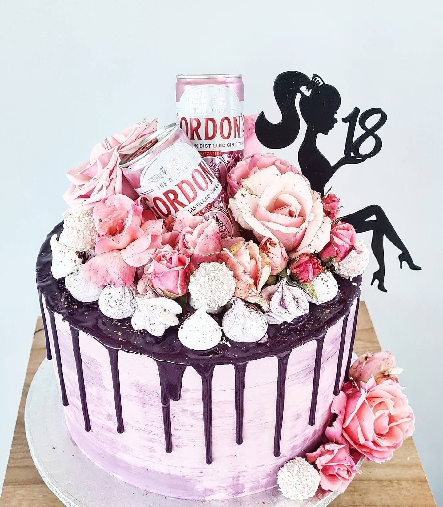 Lady Silhouette 18th Birthday Cake Topper: Custom Age, 3D Printed
