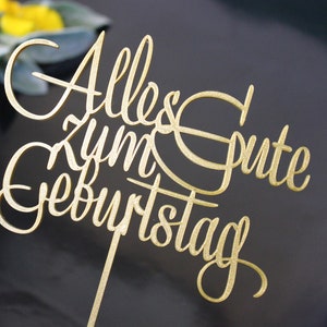 Alles Gute zum Geburtstag Cake Topper 3D Gedruckt