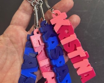 Personalized Name Keychain – 3D Printed Custom Name Keyring – Name Tag