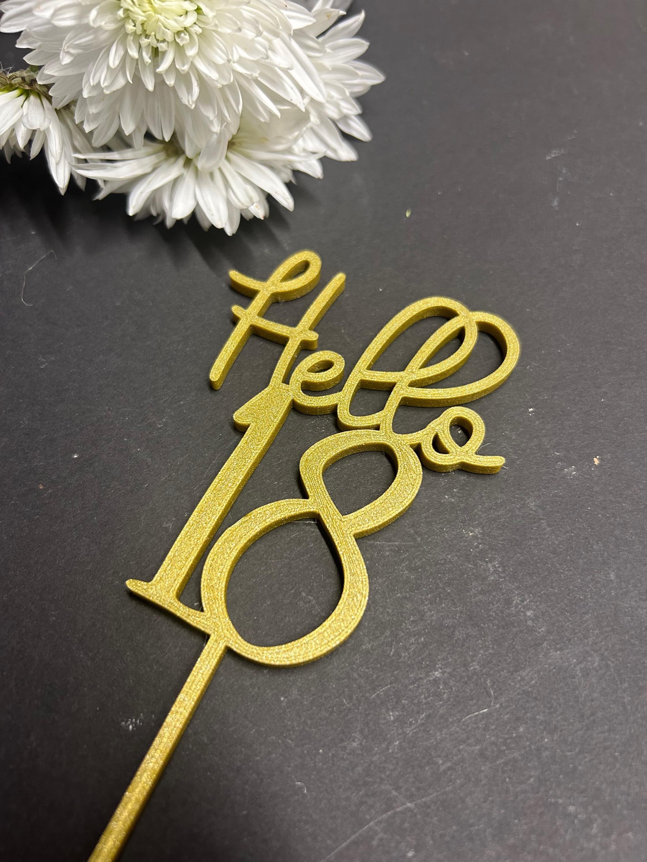 Hello 18 Cake Topper – 18th Birthday Cake Decoration - Etsy
