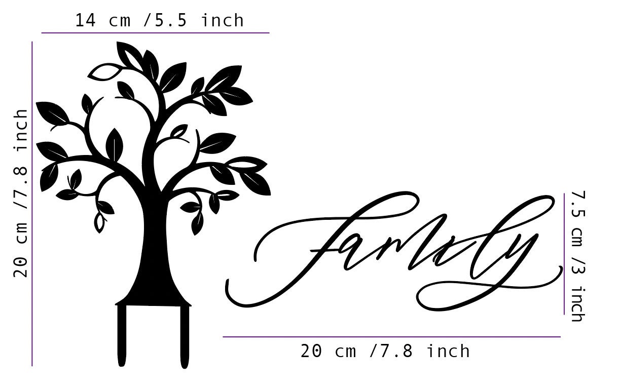 Family Tree Cake Topper Cake Topper Set of 2 Silhouette Etsy UK