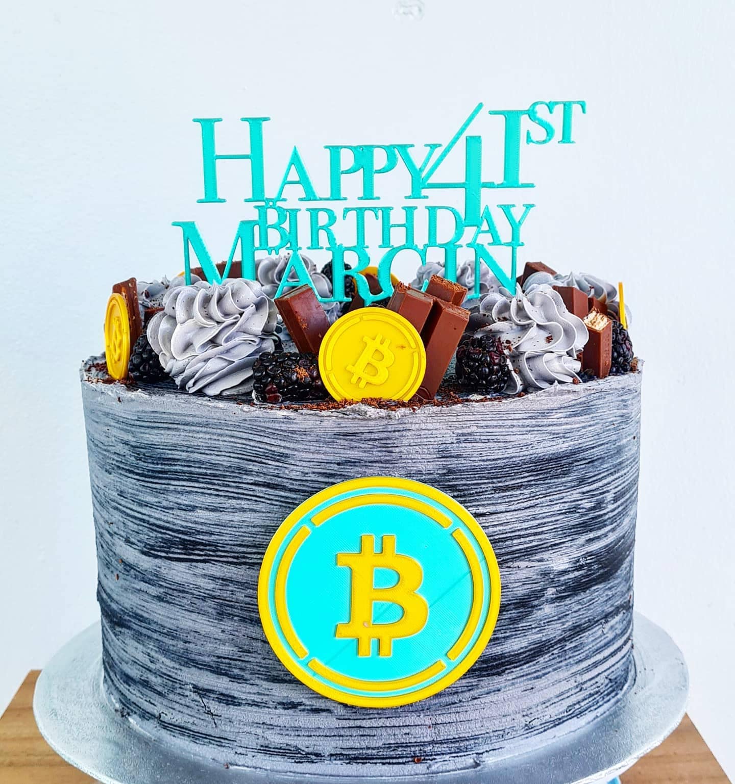 Personalized Bitcoin Birthday Cake Topper Set: 3D Printed PLA Coins - Etsy