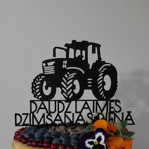 Tractor Cake Topper: 3D Printed PLA Birthday Wedding Decor