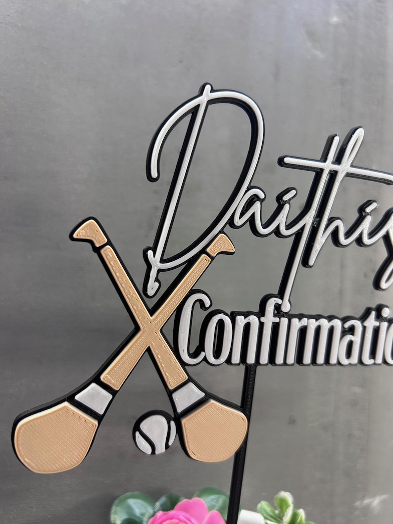 Hurling Confirmation Cake Topper – Personalized GAA Confirmation ...