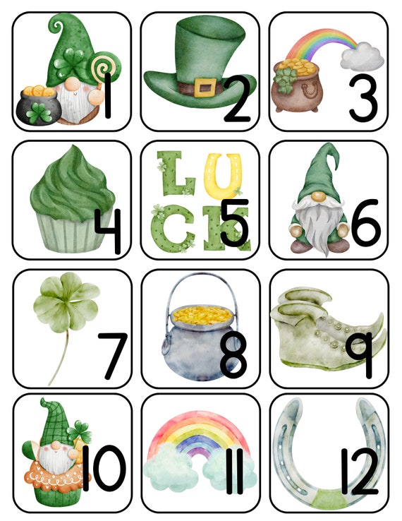 March Calendar Numbers for Preschool / School
