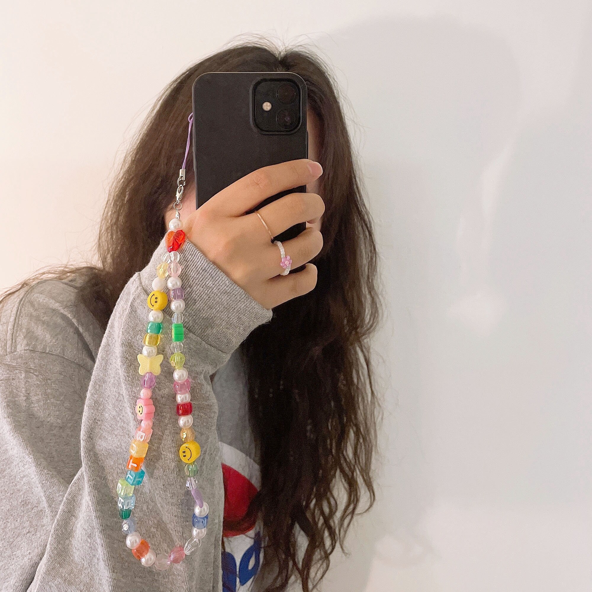 Smile Beaded Phone Charm / Phone Strap / Key Chain Etsy