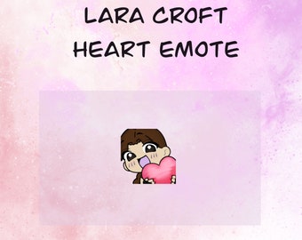 Lara Croft heart emote