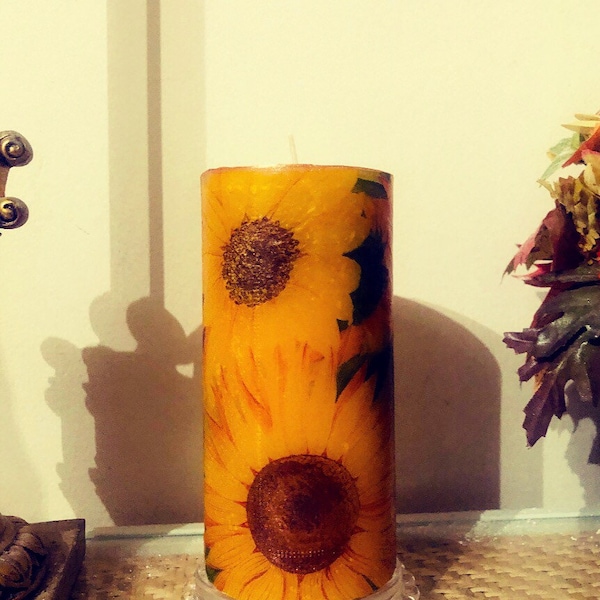 Sunflower Candles - Etsy