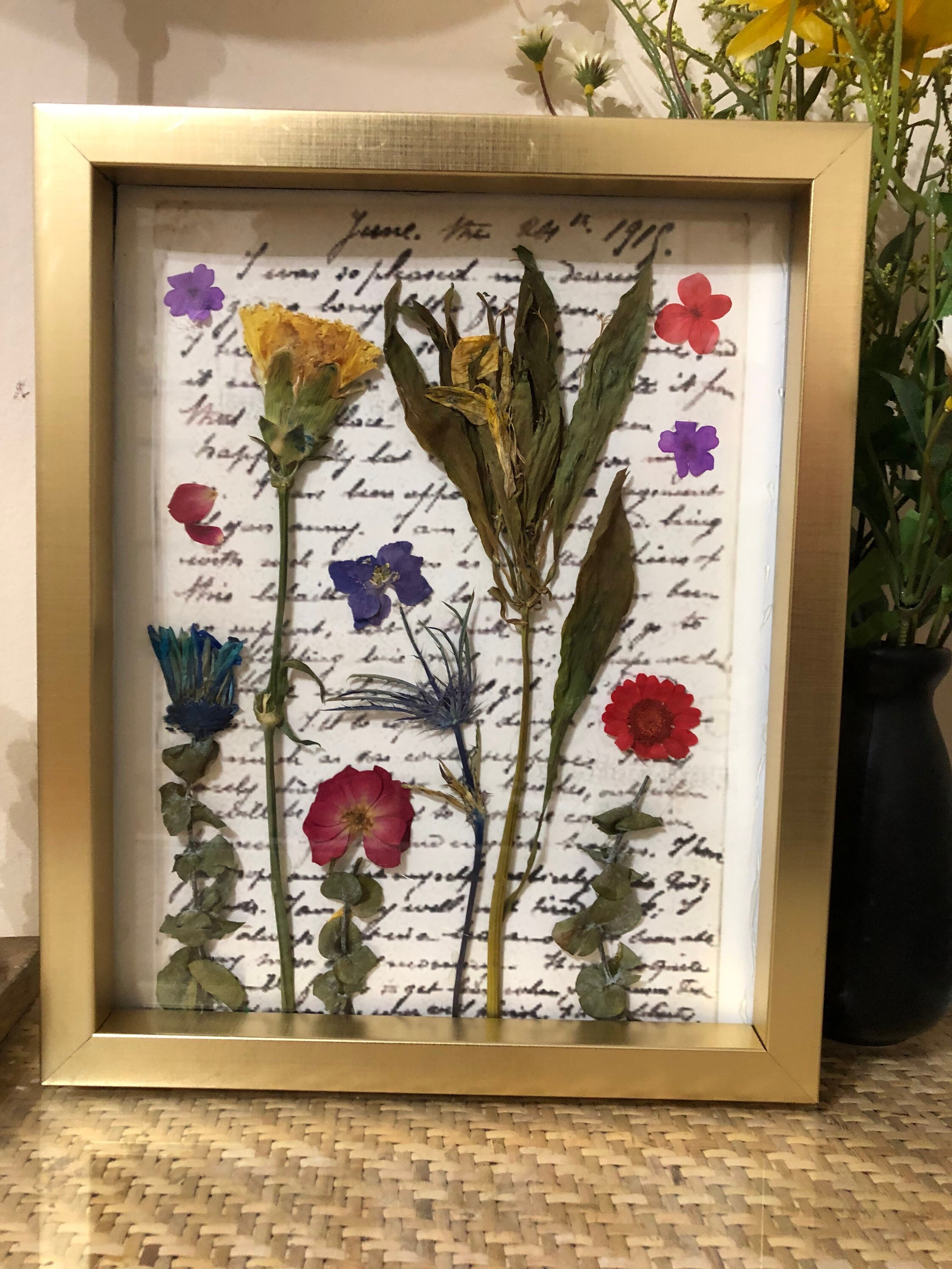 Pressed Flower Art in a 9x11 Inches Wide and Tall for Entire - Etsy