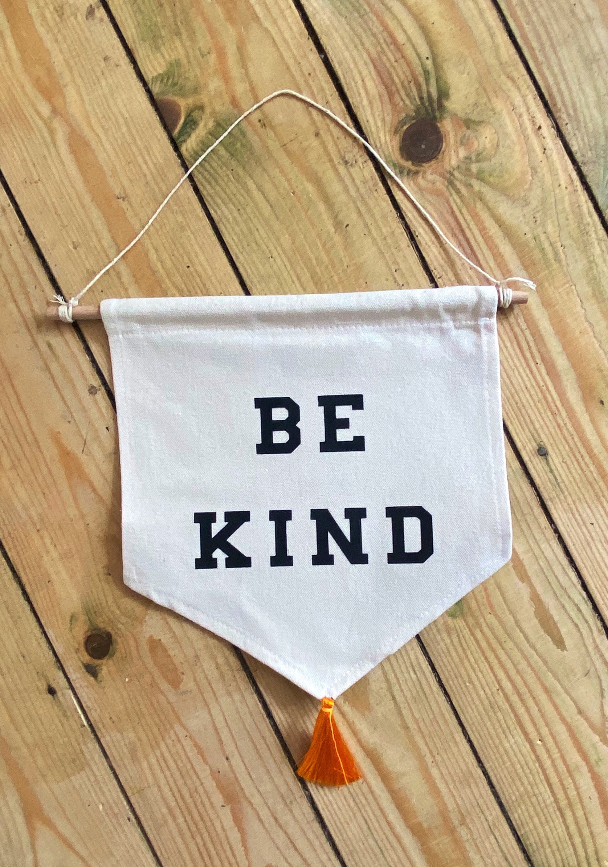 BE KIND Letter Banner With Tassel Etsy UK