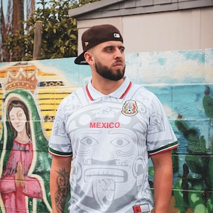 MadStrange Mexico Soccer Jersey 1998 (White) Calendario Azteca