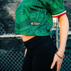 Green MadStrange Mexico Soccer Jersey 1998 Calendario Azteca Crop image 10
