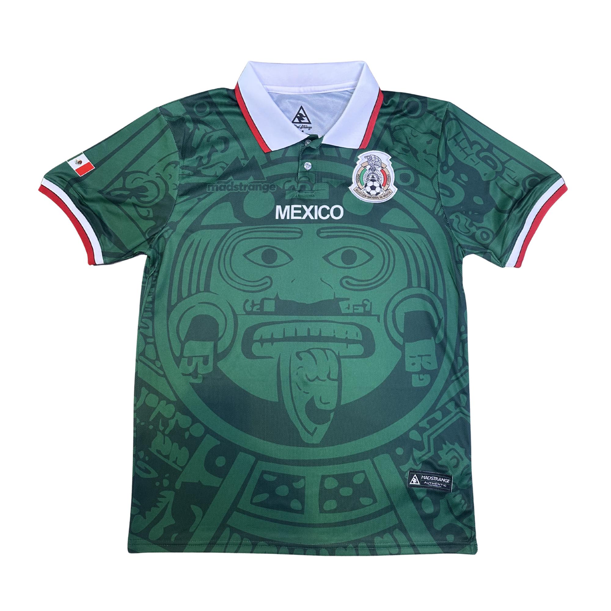 Madstrange Mexico Soccer Jersey 1998 (green) Calendario Azteca