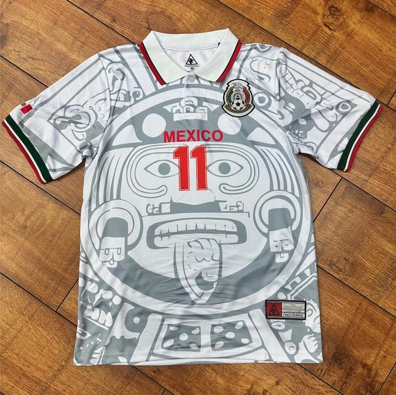 Blanco #11 Madstrange Mexico Soccer Jersey 1998 (white) Calendario