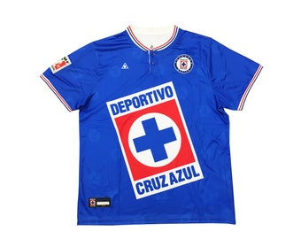 Cruz Azul 1997 Champions Soccer Jersey by Madstrange Home (blue