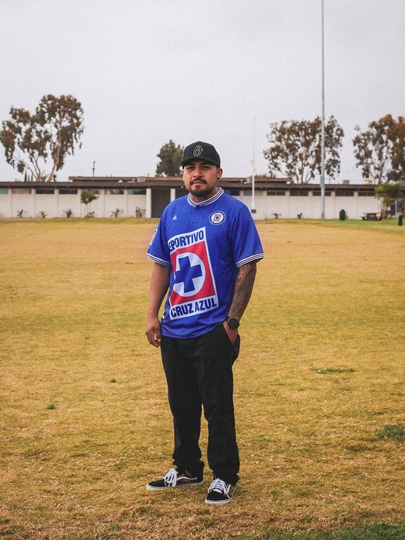 Cruz Azul 1997 Champions Soccer Jersey by Madstrange Home (blue