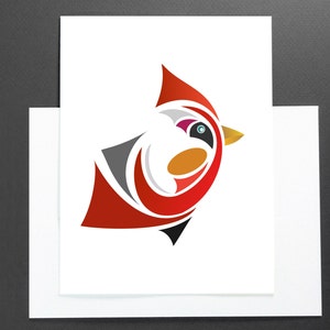 Carte d'art CARDINAL, cartes A2 de qualité giclée imprimées individuellement pour toute occasion ou sentiment. Idéal aussi pour l'encadrement !