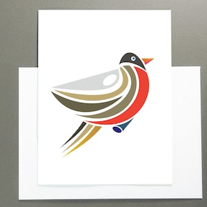 Carte d'art ROBIN, cartes A2 de qualité giclée imprimées individuellement pour toute occasion ou sentiment.