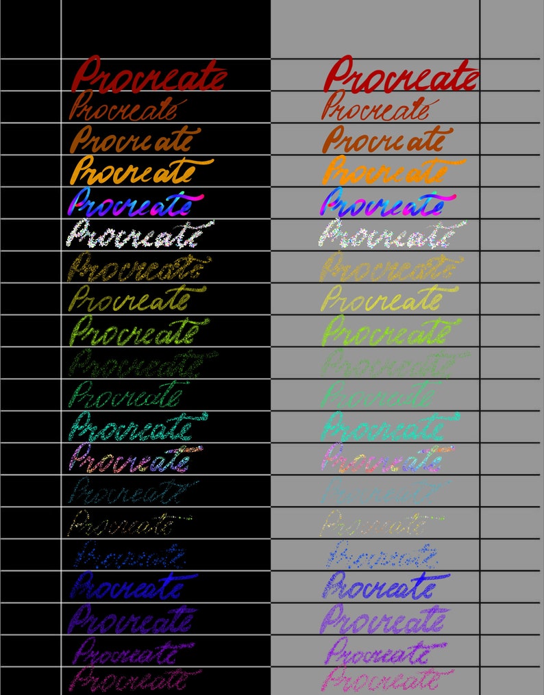 Glitter Gel Pen for Procreate Etsy