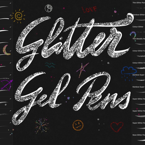 Glitzer Gel Stift für Procreate