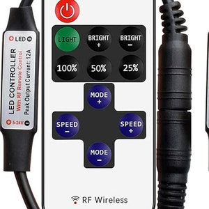 Dimmer / Remote controller for LED neon Sign, Switch On/Off, Make it flash, Increase/decrease the light of the sign.