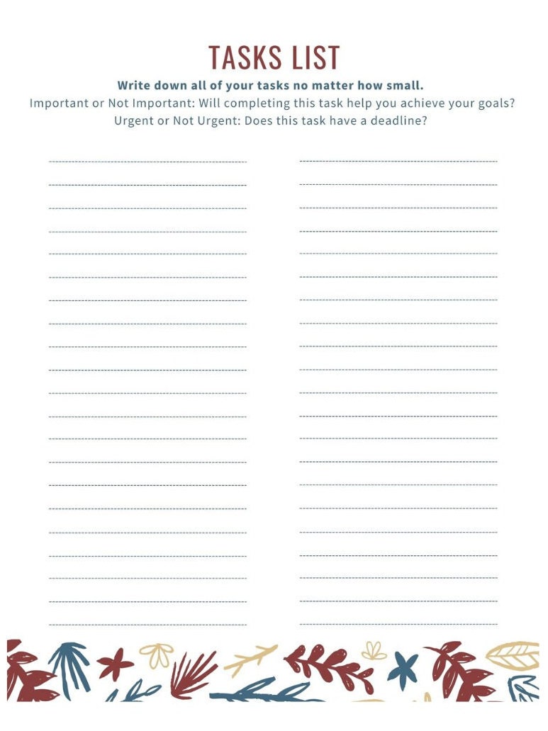 Productivity Planner | Urgent Important Matrix | Eisenhower Matrix ...