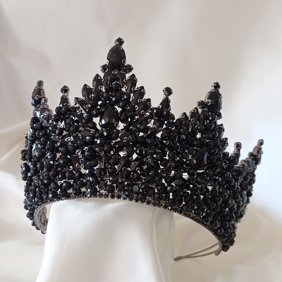 Mamojko Vintage Baroque Round Tiara Rhinestone Pearl Crowns Royal Queen Headband For Women Party Wedding Hair