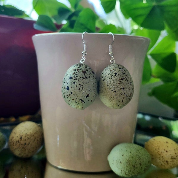 Speckled Bird Egg Earrings