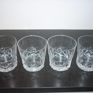 iittala KIMARA (Cocktail) 4 Medium Tumblers Drinking Glasses designed by Timo Sarpaneva Scandinavian Mid Century Made in Finland