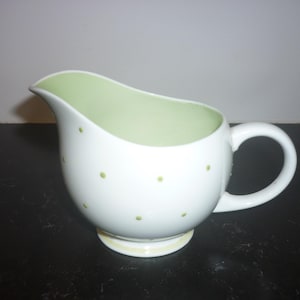 Susie Cooper England Delightful Green and White Dots Milk Jug or Creamer High Tea Mid-Century