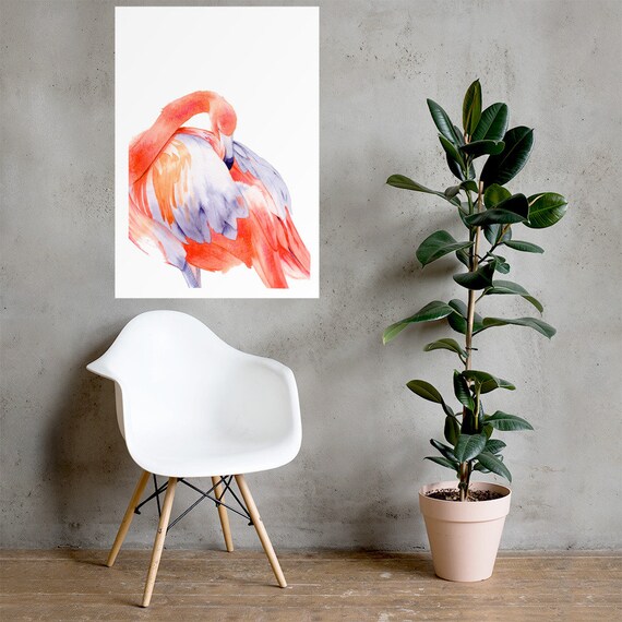 Flamingo Wall Art Flamingo Print Flamingo Decoration Etsy