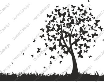 Download Butterfly Tree Svg Etsy