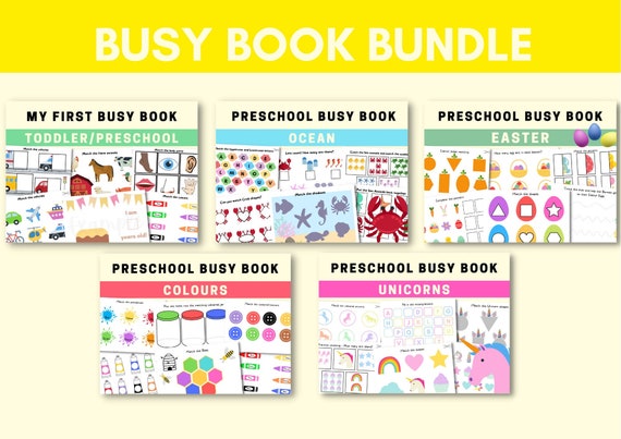 Busy book Bundle Printable Preschool Kindergarten Activity
