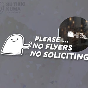 No soliciting no flyers window decal - Home Business Window Door Warning Security Sign Sticker Weatherproof Decal