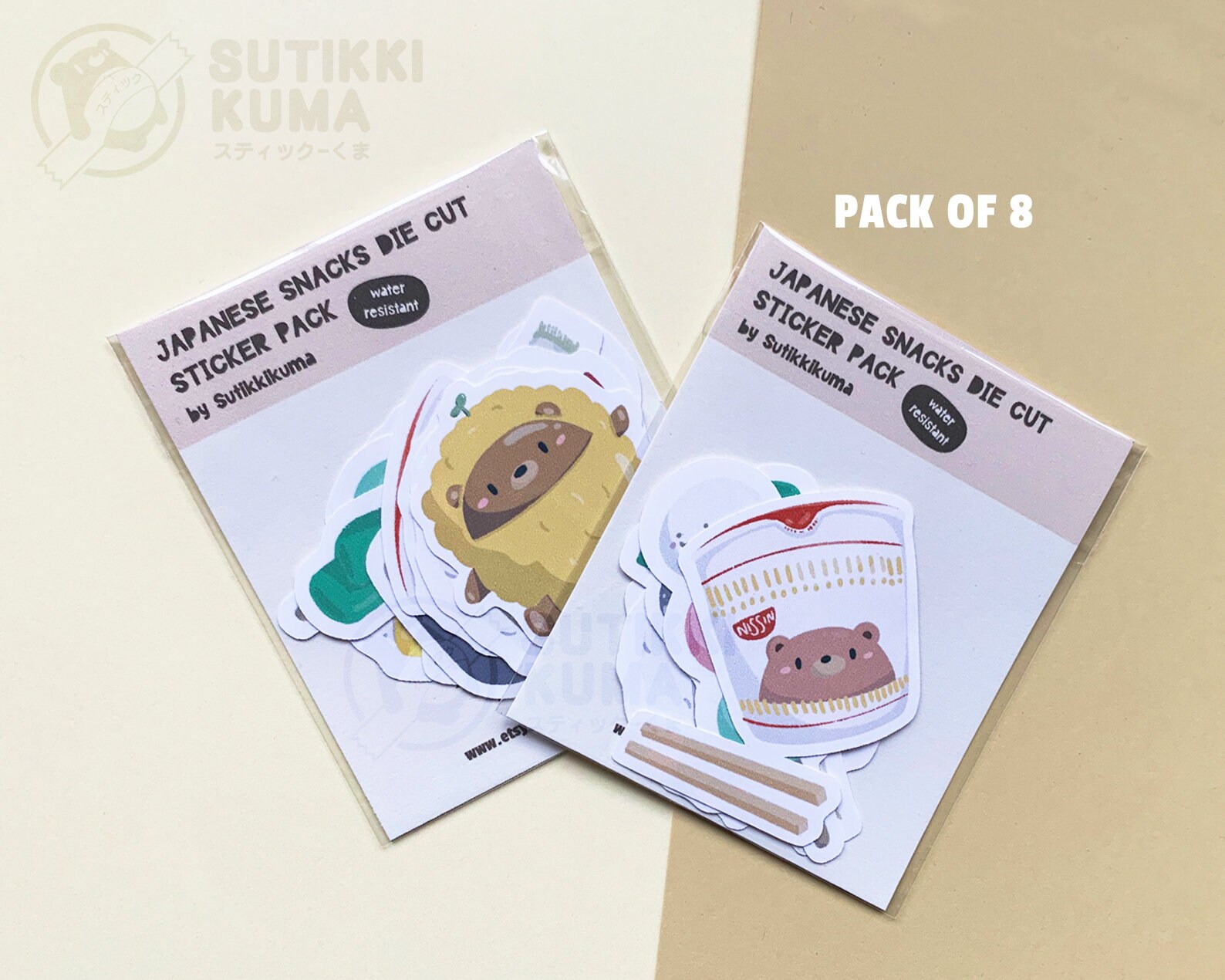 Food and Drink Kawaii Japanese Sticker Set Die Cut Vinyl Stickers Snack ...