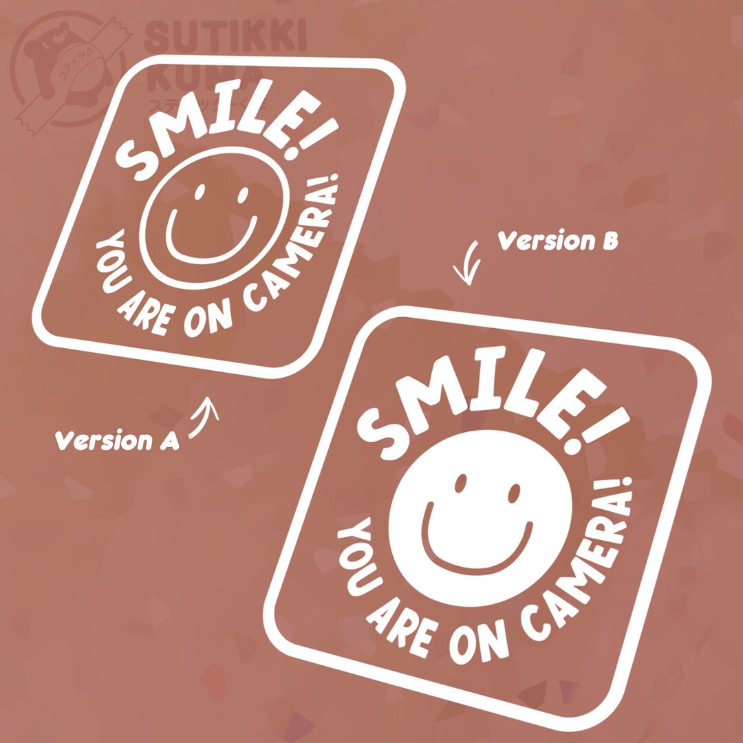 Smile You Are on Camera Decal Home Business Window Door Warning ...