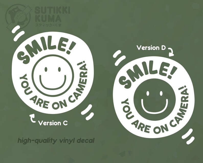 Smile You Are on Camera Decal Home Business Window Door - Etsy