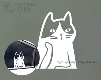 Cat car decal - funny - weatherproof vinyl sticker - car decal - sign