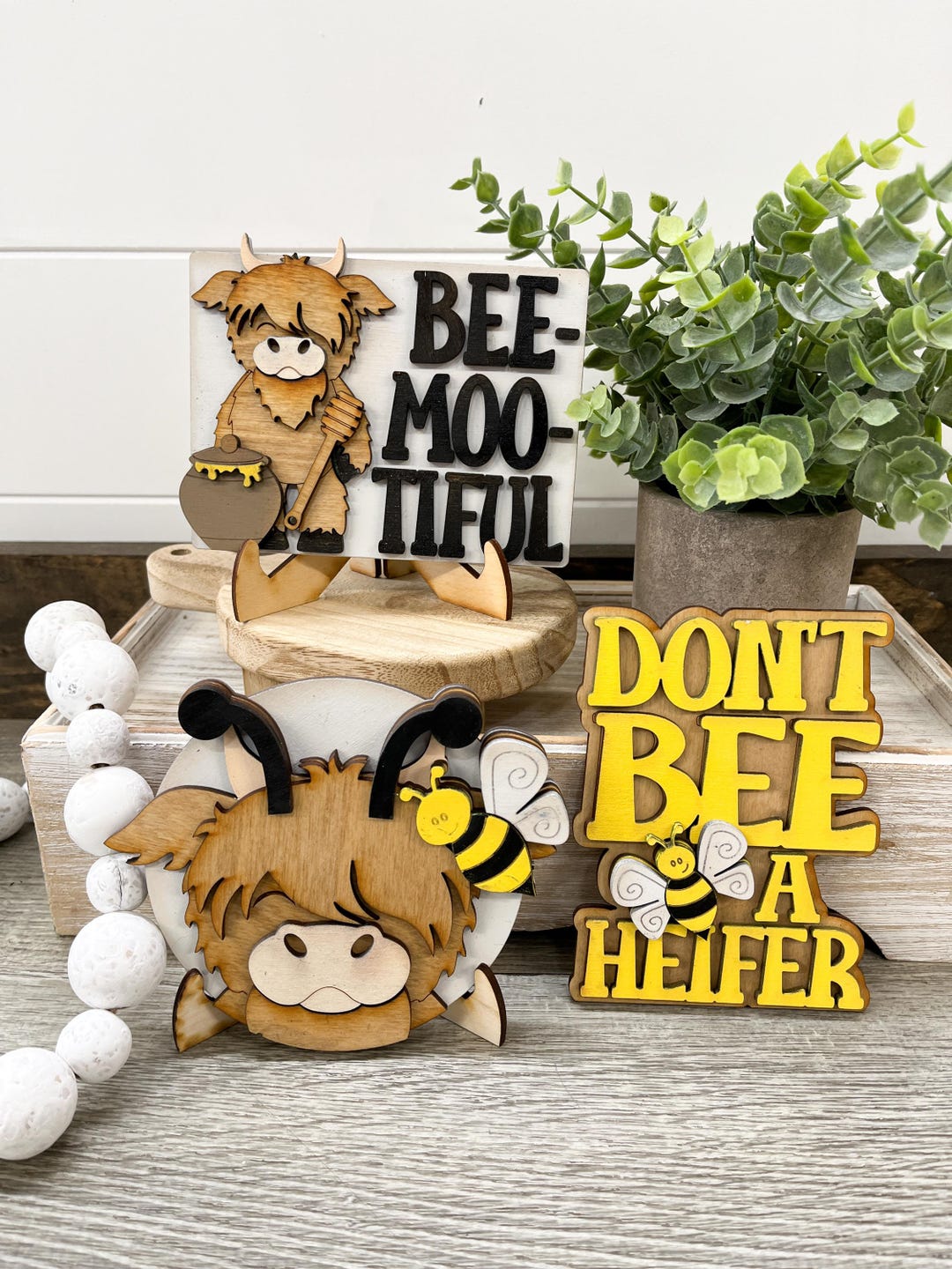 Fluffy Cow Bee Signs, Highland Cow, Don’t Be a Heifer, Bees, Summer ...