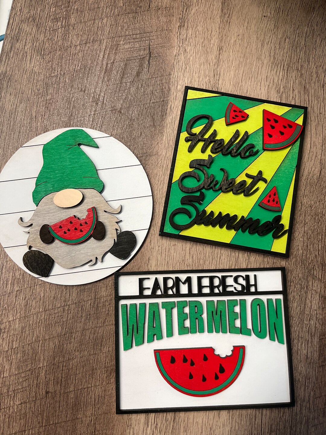 Watermelon Signs Watermelon Sign, Summer, Wood Signs, Wood Decor, Tier Tray Decor ...