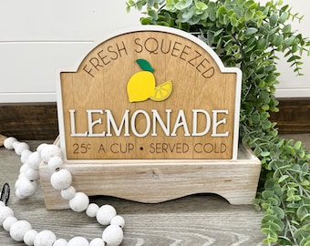 Lemonade sign, lemons, summer decor, lemon decor, fresh squeezed