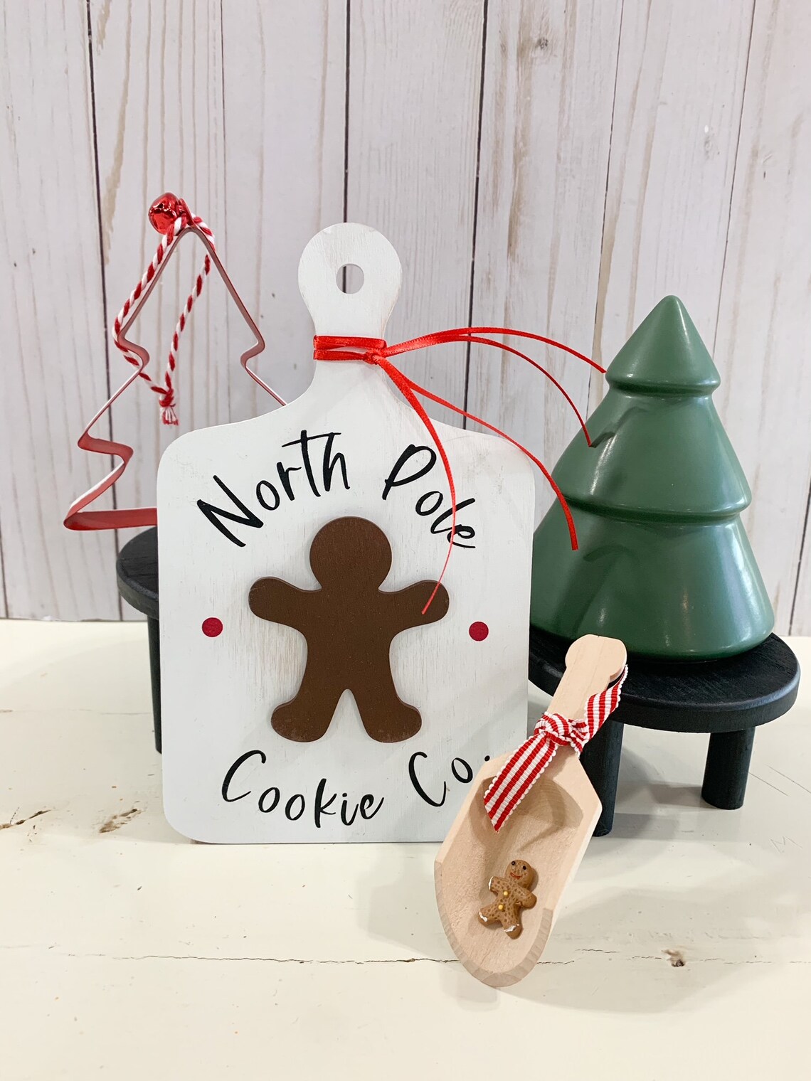 Gingerbread Man Wood Cutting Board Christmas Decor Wood Etsy