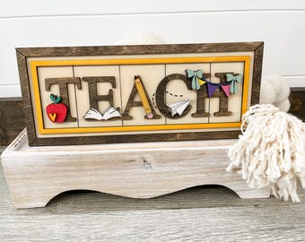 Teach sign, classroom decor, teacher gift, teacher appreciation, in this classroom