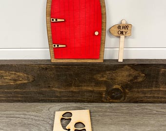 Elf door, elf footprints, elf accessories, Christmas decor