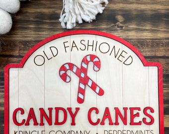Candy cane sign, Christmas sign, Christmas decor, candy canes