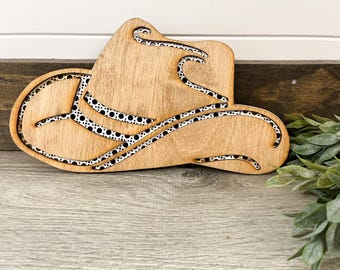 Rattan cowboy hat, boys room decor, cabin decor